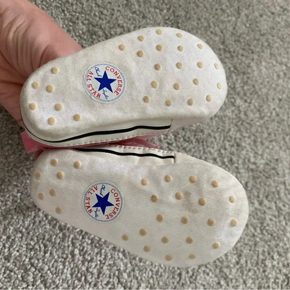 Pink Baby Converse Sneakers, size 2 - Picture 4 of 6